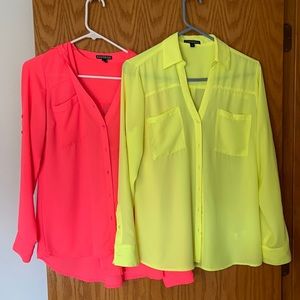 Neon Pink and Neon Yellow Express Portofino Shirts